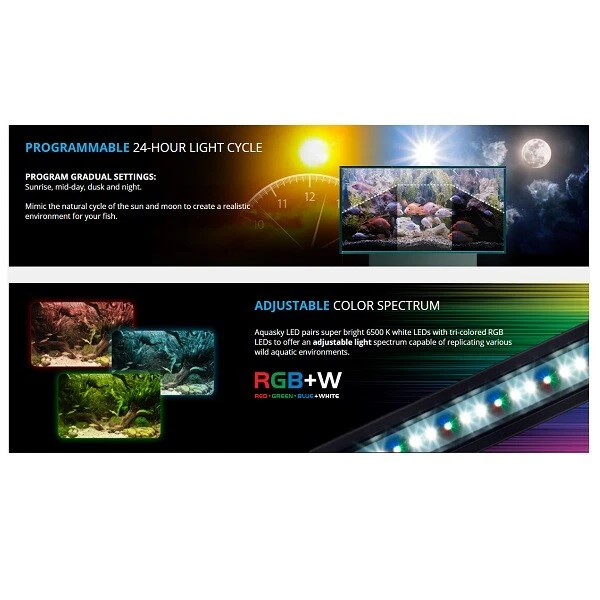 Fluval Aquasky 2.0 LED Aquarium Bluetooth Lighting Unit App Controlled Fish Tank - Image 4 of 4