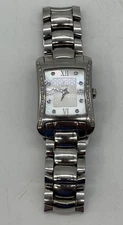 ESQ Swiss Womens Silver Sapphire Crystal Wrist Watch Water Resistant