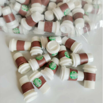 100 Pcs Dollhouse Miniature Resin New To Go Coffee Cups Mugs Mini Doll Drink cup