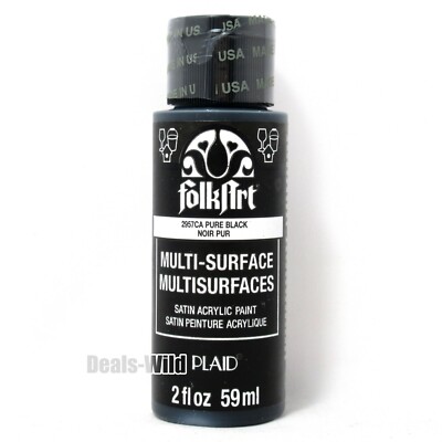 FolkArt Craft Paint Multi-Surface Satin Folk Art Acrylic Water Based 2oz Bottle