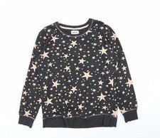 Debenhams Womens Grey Cotton Blend Pyjama Top Size 10 star detail