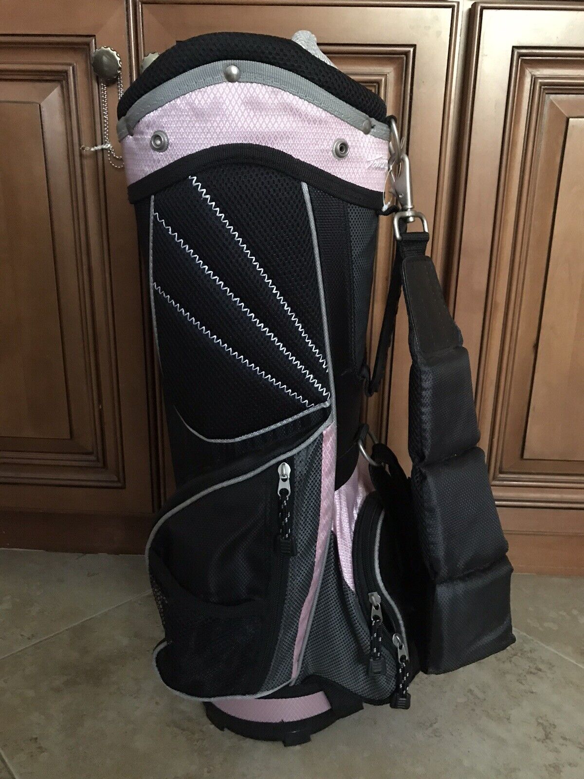 Tommy Armour Pink Kids Jr Youths 5 Way Carry Single Padded Strap Golf Bag 24”