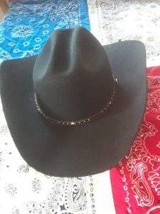 Justin 2x 100 Wool Cowboy Hat Size 60 7 1 2 Black Western Ebay