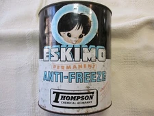 Vintage Eskimo Antifreeze Oil Can One Gallon