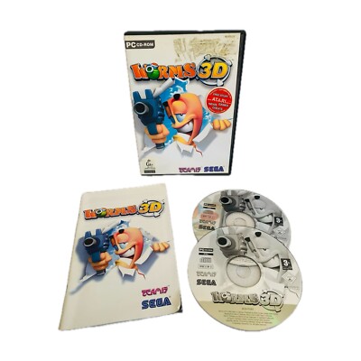 Worms 3D PC Games (Sega & Team 17), 2 Discs With Manual, VGC