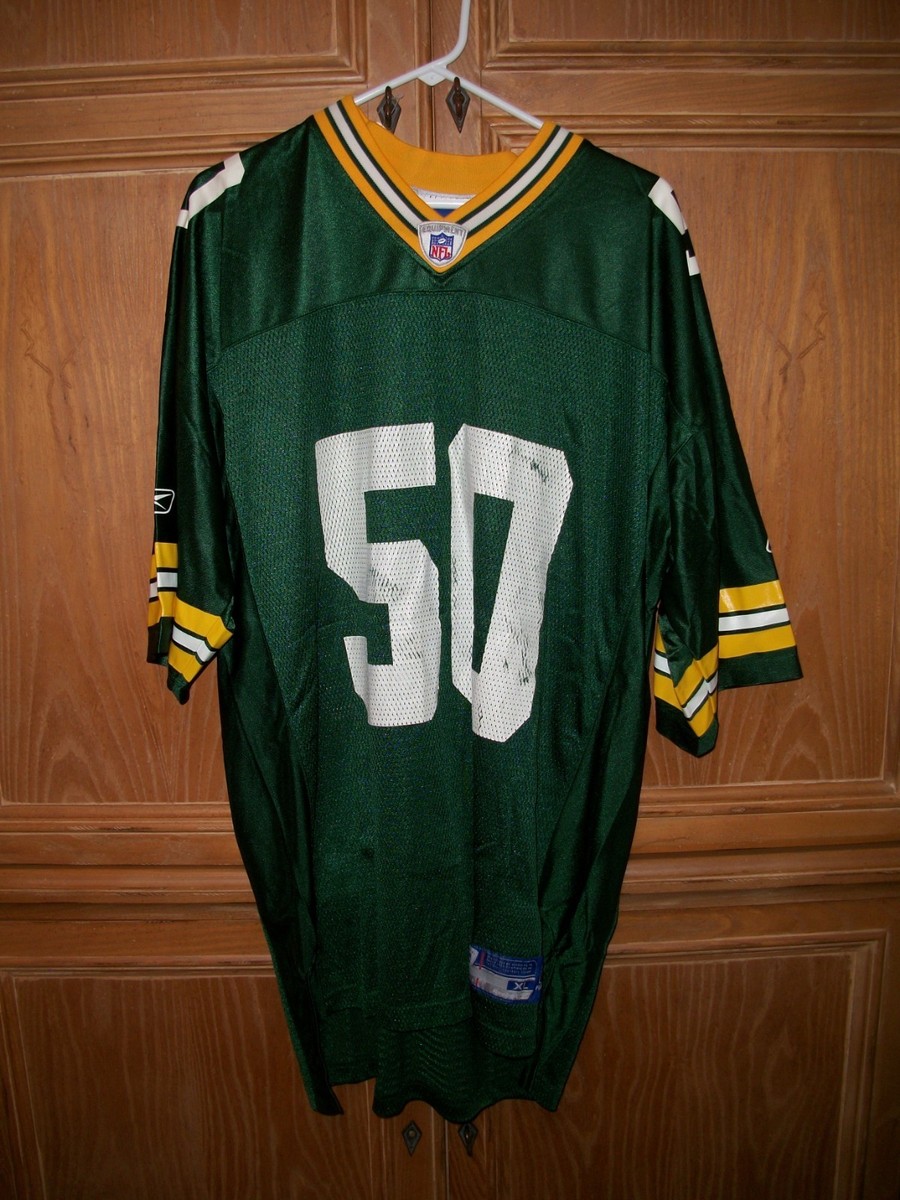 Reebok NFL グリーンベイ・パッカーズ ユニフォーム Reebok GREEN BAY PACKERS Football Jersey Hawk #50 Size XL | eBay