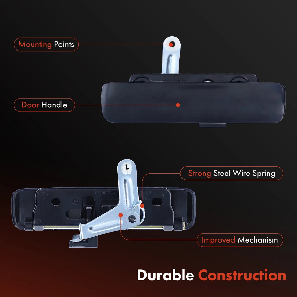 Manija de puerta exterior izquierda negra para conductor delantero para Ford E-150 E-250 E-350 Econoline Foto 4 de 4