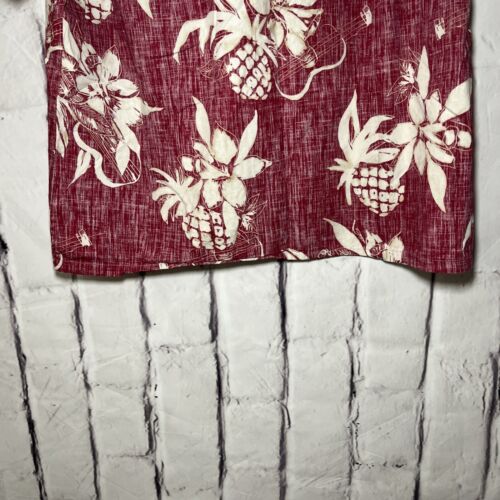 Camisa Hawaiana De Colección RJC Ltd Para Hombres XXL Grande Roja/Borgoña Floral Camisa Abotonada EE. UU. - Imagen 7 de 11