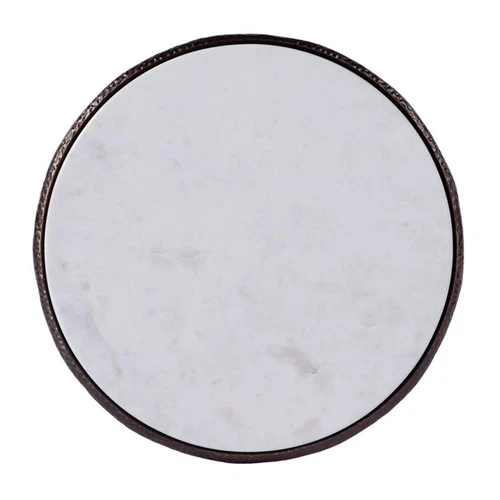 Butler Specialty Company Lania Outdoor Marble Side Table In Bronze - Picture 6 of 8