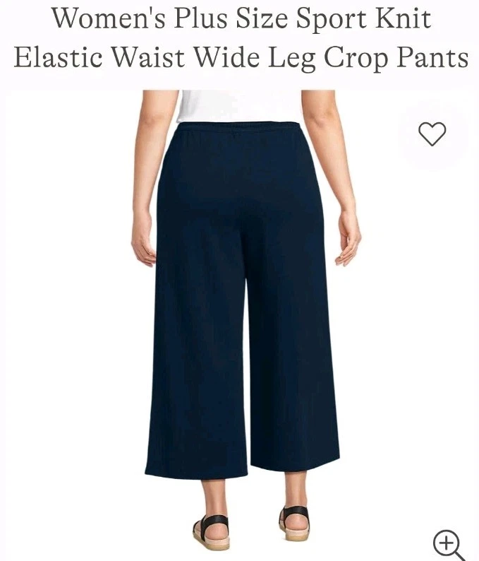 NEW Lands' End Women's Sport Knit Pull On Pants NAVY Size 3XL - Image 2 of 4