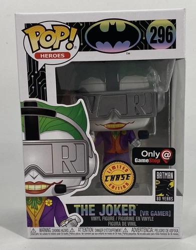 Funko Pop! Heroes: DC Comics The Joker (VR Gamer) #296 GameStop Chase Edition