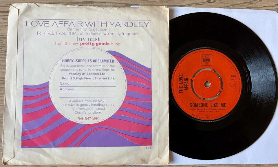 THE LOVE AFFAIR RAINBOW VALLEY 7" SINGLE CBS (1968) VG+ POP ENGLAND - Image 2 of 2