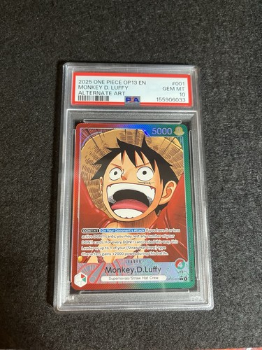 Monkey.D.Luffy (Alternate Art) graded PSA 10 for sale on eBay