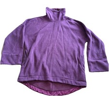 Athleta Funnel Neck Sweatshirt Womens Medium Pockets Oversized Burgundy Color