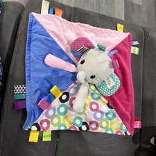 Bright Starts Taggies Elephant Lovey Baby Soft Security Blanket Tags Circles