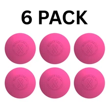 Lacrosse Balls - Beaver Balls - 6 Pack - Pink - New Open Box