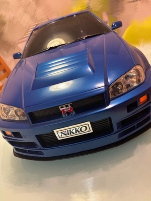 Nikko 1/5 Scale Nissan Skyline GT-R R34 Giant RC Car 80cm 35cm