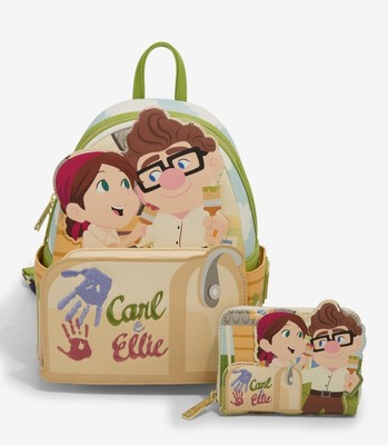 NEW! Loungefly Disney Pixar Up Carl & Ellie Mailbox Paint Backpack & WALLET SET!