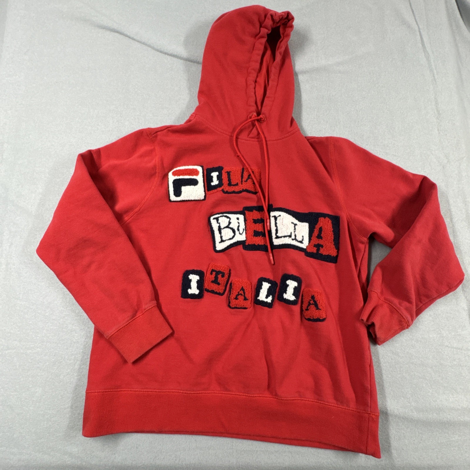 Felpa con cappuccio Fila Bella Italia rossa Medium