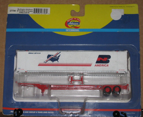 Contenedor y chasis Athearn HO #27705, 48',, Burlington Northern, Battle Creek #1 | Zustand: New