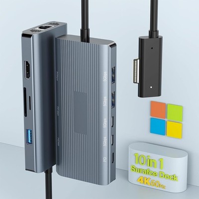 Microsoft Surface Dock 2 10-in-1 Dockingstation 4K@60Hz HDMI Ethernet SD/TF USB3