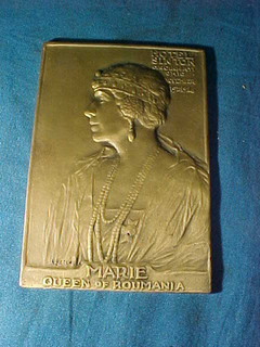 1926 ART DECO BRONZE Medallion QUEEN MARIE of ROMANIA Visit to CINCINATTI