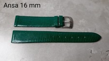 Cinturino Vintage - Picard - In vera Pelle - Anni 50/60 - Nuovo - Verde - 16 mm