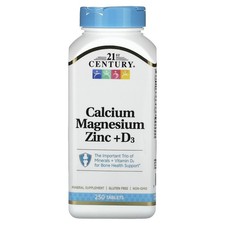 Calcium Magnesium Zinc  D3, 250 Tablets