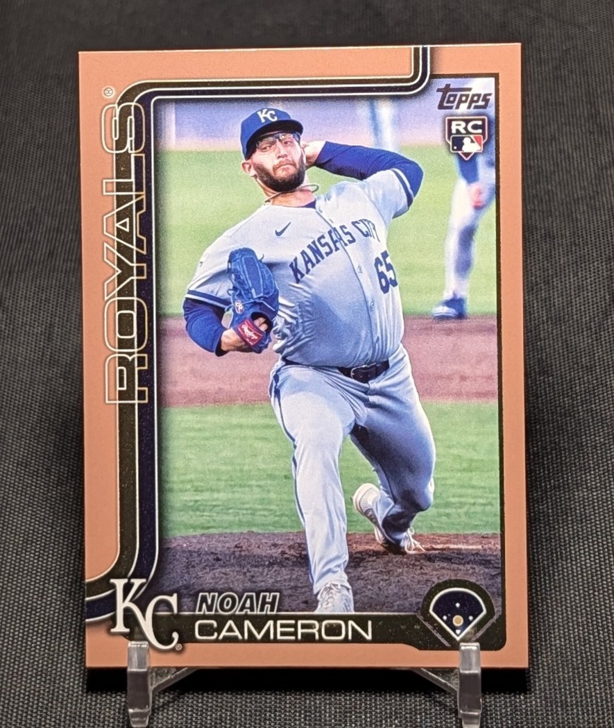 Noah Cameron Gold Border /2025 Rookie 2025 Topps Update Series Card #US65 Royals