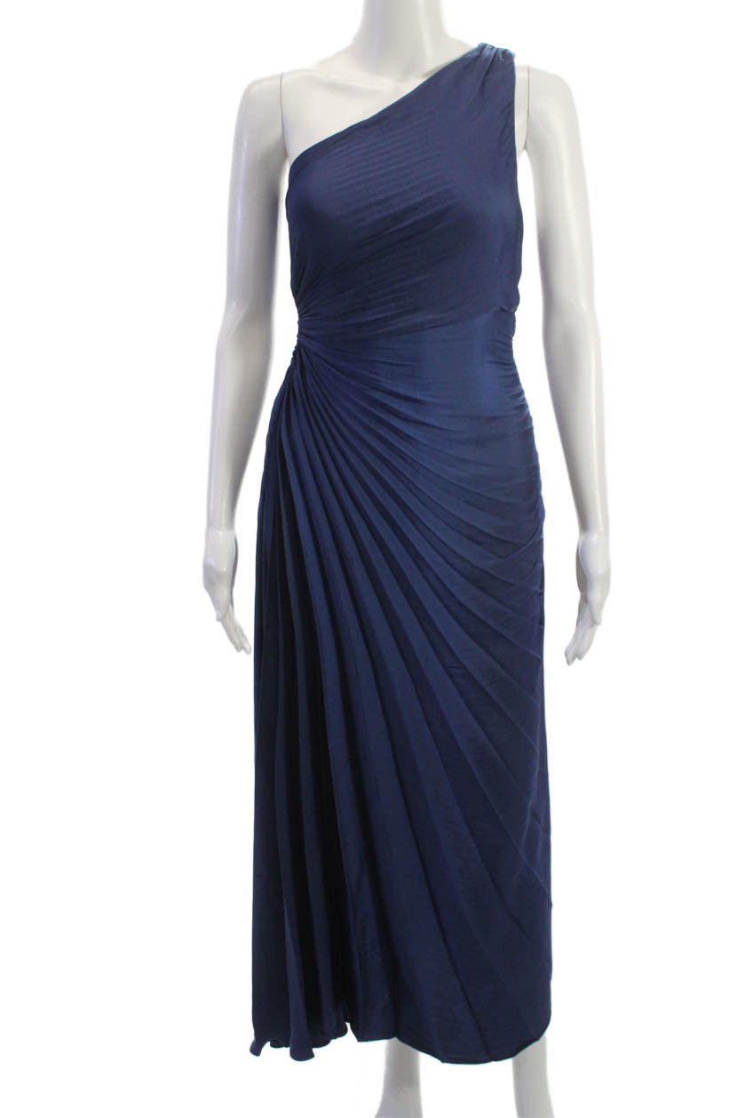 House of Harlow 1960 Womens Sheath Dress Dark Blue Midi Zip Size XSFree Shipping in US $100+ Orders | $6.95 Orders Below
