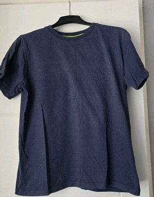 Designer: Duffs. Blaues Kurzarm-T-Shirt mit Rundhalsausschnitt für Jungen. Alter 14 Jahre.