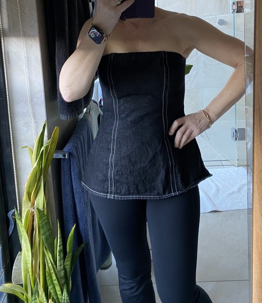 Woman’s GLASSONS DENIM CORSET TOP SIZE 8 