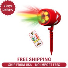 Slide Show Christmas LED Holiday Projector W Remote, AS-SEEN-ON-TV, Multi Color