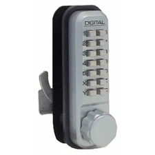 Lockey 2500-JB-KO Mechanical Keyless Hook Bolt Sliding Door Lock With Key Ove...