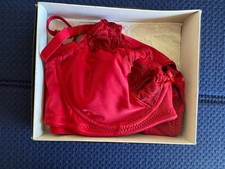 Brand New Red Floral Lace Lingerie Set Sheer Embroidered Bra Panty