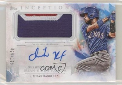 2019 Topps Inception Patch 25/199 Isiah Kiner-Falefa #IAP-IKF Patch Auto 0g4