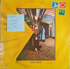 10cc Sheet Music Vinyl Record LP VG/G+ UKAL 1007 1974