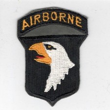 Parche Inv# X161 Hecho Ocupación Alemana Ojo Dorado Ejército de los Estados Unidos 101ª División Aerotransportada