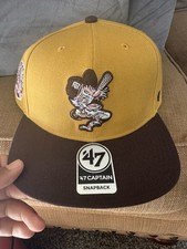 47 Captain Snapback Baseball Cap Adjustable Yellow Brown Men's One Size