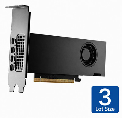 LOT OF 3 PNY NVIDIA RTX A2000 6GB GDDR6 Graphics Card 4x Mini DisplayPort USA