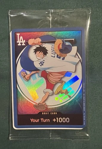 2026 ONE PIECE LOS ANGELES DODGERS MONKEY D LUFFY DON CARD PROMO SEALED