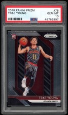 2018-19 Prizm #78 TRAE YOUNG RC Rookie Card PSA 10 GEM MINT Hawks. rookie card picture