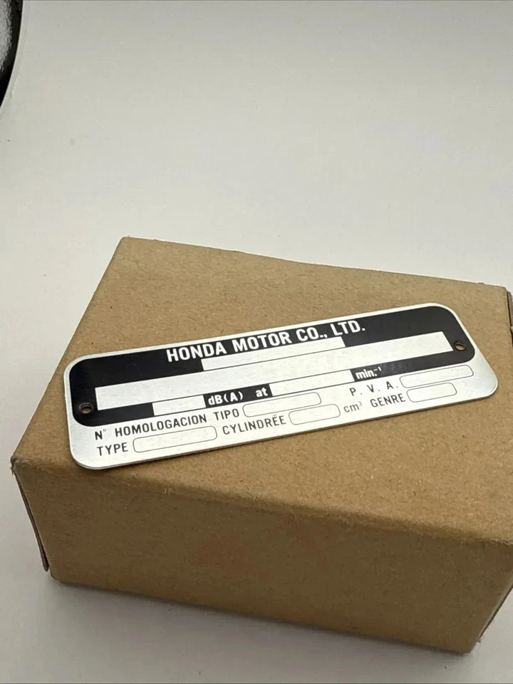 PLACA MATRÍCULA HONDA CB1100SF CB600F PLACA,REGISTRO X3486 Foto 3 de 3