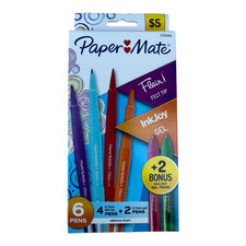 Paper Mate Flair  InkJoy Gel Pens 6 Pack Medium Point Special Edition NEW
