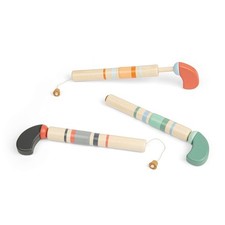 Bigjigs Toys Pop Gun - Classic Wooden Toy For Kids. Green, Red or Grey Handle
