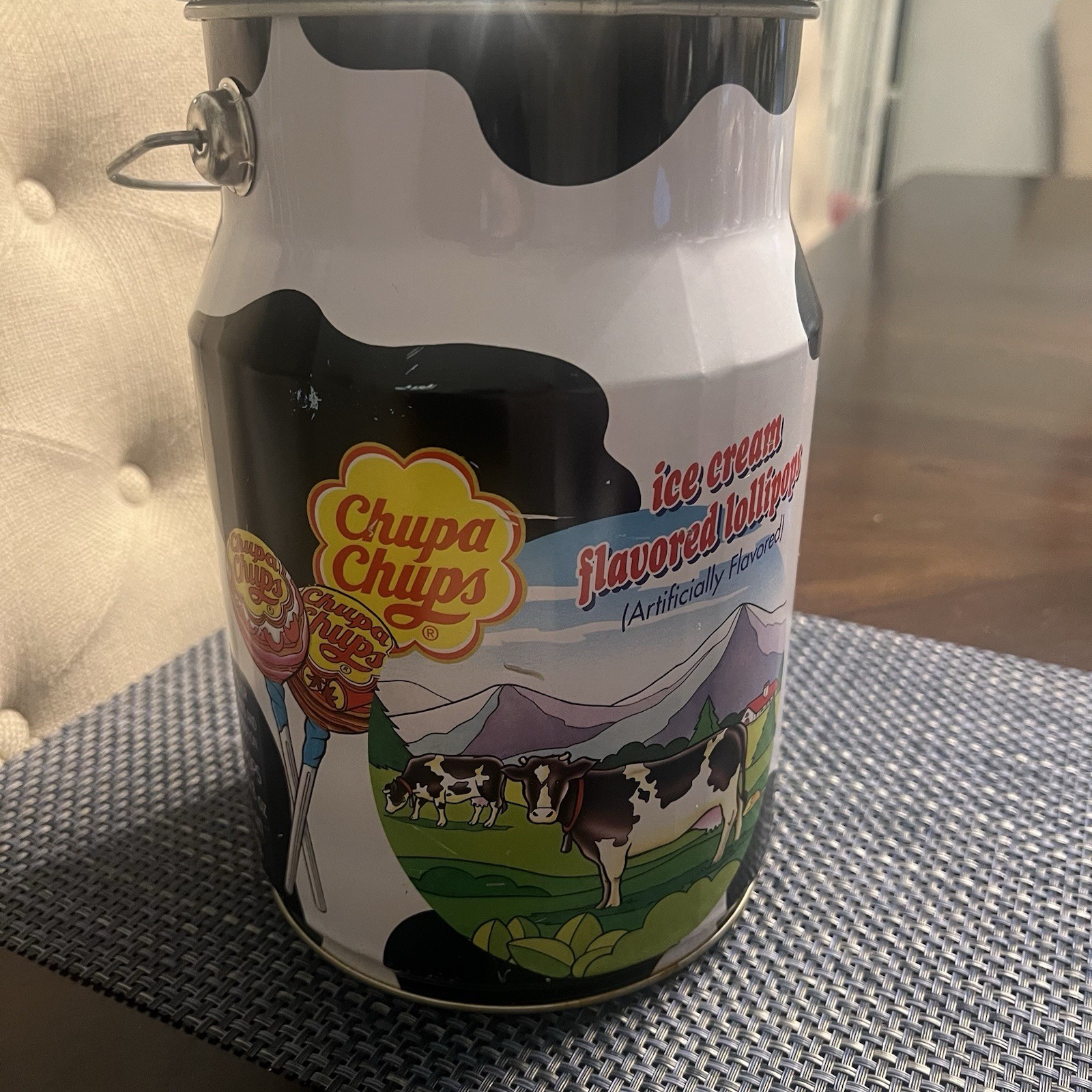 Pair Chupa Chups Ice Cream Lollipop Milk Jug Pail Tins 1st & 2nd Editions