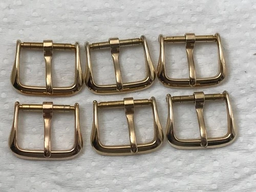 Set of 6 Original Vintage Movado Gold Filled Buckles