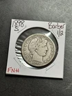1898 S Barber Silver Half Dollar FN Fine Better Date US 50c Type Coin (Raw18343)