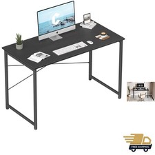 Sleek Black Computer Desk with Easy Assembly - Perfect for Home Offices