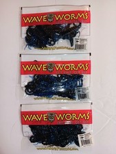 3 Packs Wave Worms Water Scorpion 3"   Laminated Series. Black Blue Sapphire 